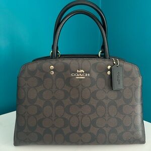 Coach Dark Brown Signature Satchel